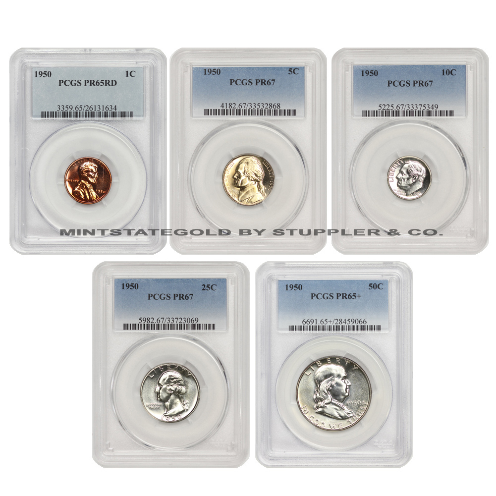 1963 Silver Cent Nickel Dime Quarter Half Dollar Birth Year Type Coin Set AU Uncirculated MS Lincoln Jefferson Roosevelt Washington Franklin