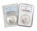 PCGS NGC Certified Morgan Peace Silver Dollars
