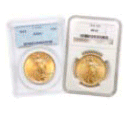 PCGS NGC Certified MS63 $20 Gold Saint Gaudens