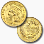 $3 Gold Indian Princess
