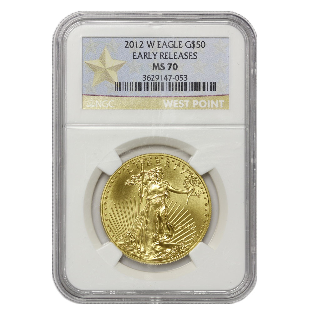 US G$50 Eagle 2012-W NGC MS70 Early Releases