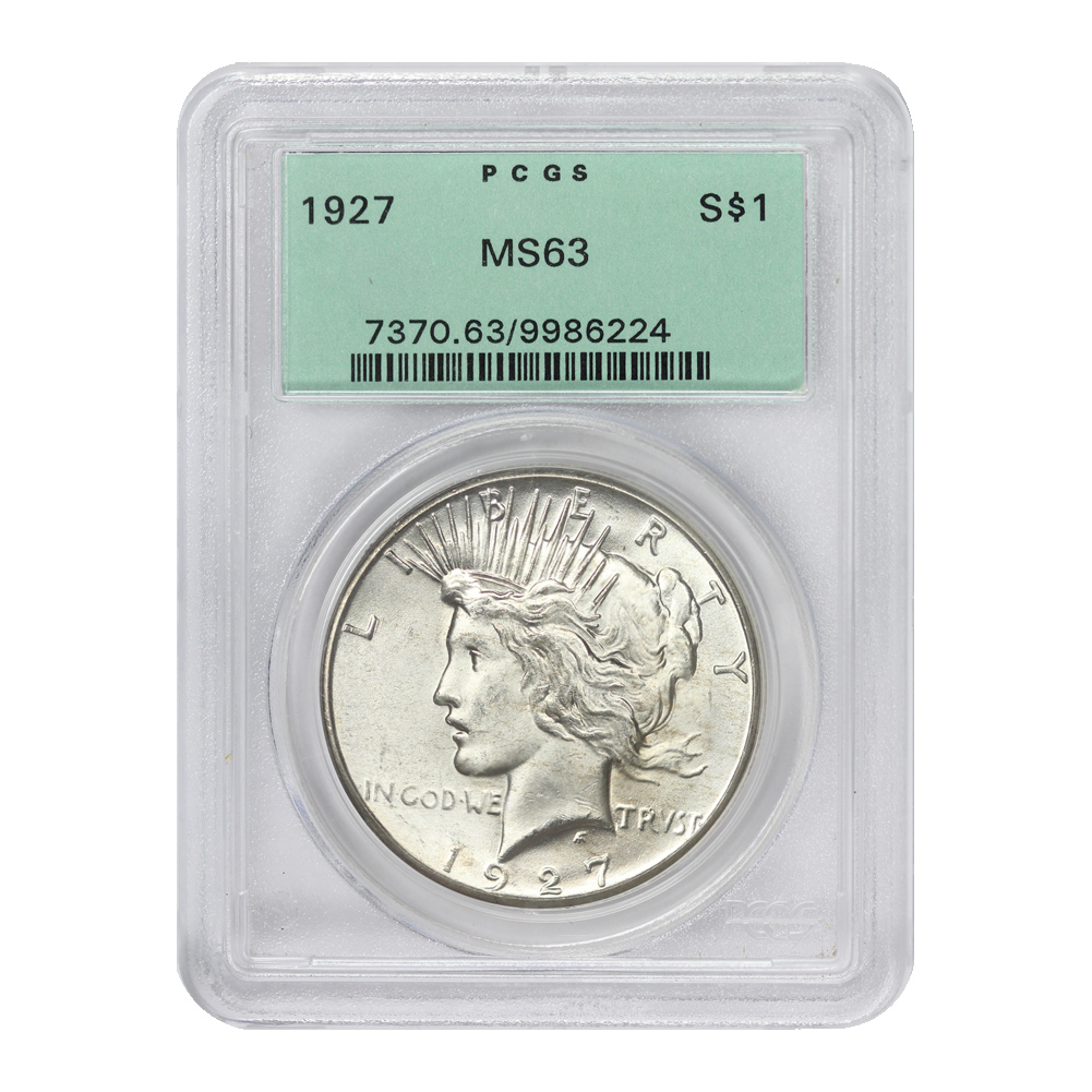 1927 $1 MS63 PCGS