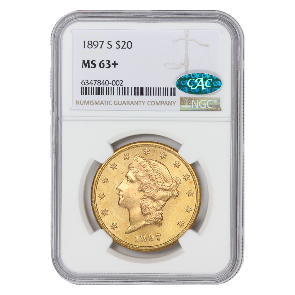 1897-S $20 MS63+ NGC