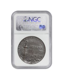 France 1900-Dated Bronze Eiffel Tower Medal NGC AU53BN Obverse
