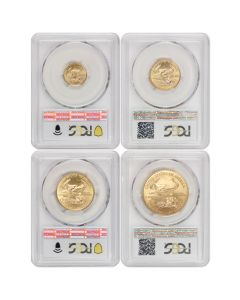 Set of 4 2001 Gold Eagles PCGS MS70