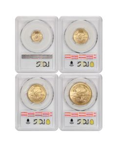 Set of 4 2002 Gold Eagles PCGS MS70