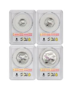 Set of 4 2002 Platinum Eagles PCGS MS70