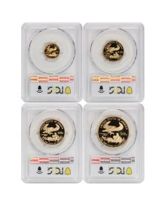 Set of 4 2002-W Gold Eagles PCGS PR70DCAM