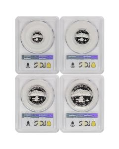 Set of 4 2002-W Platinum Eagles PCGS PR70DCAM