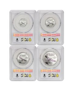 Set of 4 2003 Platinum Eagles PCGS MS70