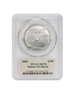 2004 $100 Platinum Eagle PCGS MS70 Cleveland Label
