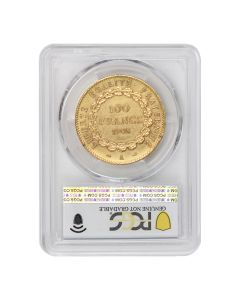 France 1905-A Gold 100 Franc Angel PCGS Genuine Cleaned AU Detail