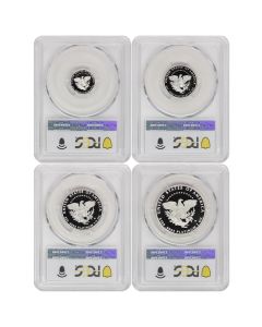 Set of 4 2005-W Platinum Eagles PCGS PR70DCAM