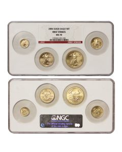 Set of 4 2006 Gold Eagles NGC MS70 FS obverse/reverse