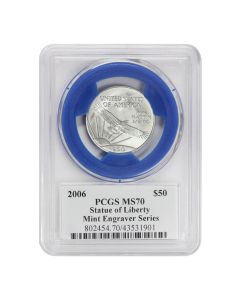 2006 $50 Platinum Eagle PCGS MS70 Mercanti Label