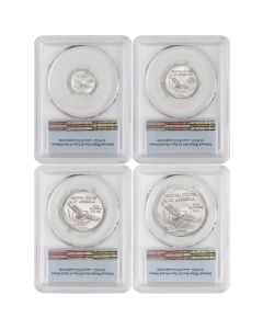 Set of 4 2006 Platinum Eagles PCGS MS70 FS Flag Obverse
