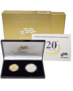 2006-W $50 Gold & $1 Silver Eagle 20th Anniv. Set w/Mint Box