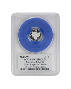 2006-W $10 Platinum Eagle PCGS PR70DCAM Mercanti Label