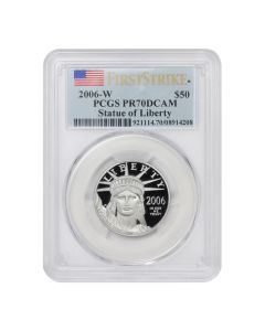 2006-W $50 Platinum Eagle PCGS PR70DCAM FS Reverse