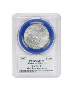 2007 $100 Platinum Eagle PCGS MS70 FS Mercanti Label