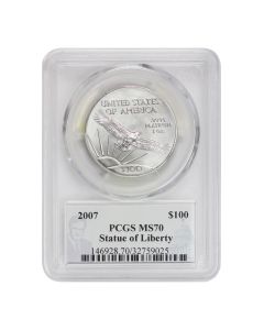 2007 $100 Platinum Eagle PCGS MS70 Diehl Label