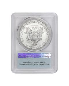 2007-(W) $1 Silver Eagle PCGS MS70 FS WP Flag Label