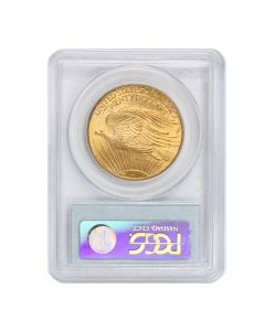 US $20 Saint Gaudens 1908 PCGS MS65 No Motto Obverse
