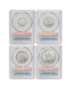 Set of 4  2008-W Platinum Eagles PCGS SP70 FS Flag Label