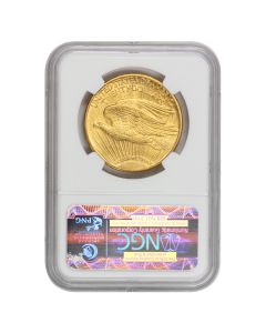 1909/8 $20 Gold Saint Gaudens NGC MS62
