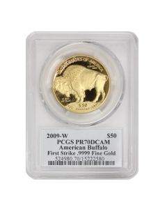 2009-W $50 Gold Buffalo PCGS PR70DCAM FS Moy Label