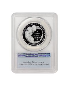 2009-W $100 Platinum Eagle PCGS PR70DCAM FS Flag Label Obverse