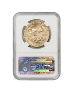 2010 $50 Gold Eagle NGC MS70 ER 25th Anniv Label