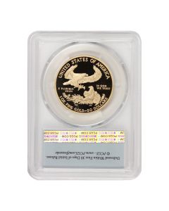 2010-W $50 Gold Eagle PCGS PR70DCAM FS Flag Label Obverse