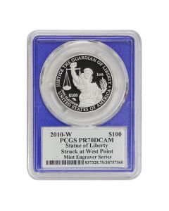 2010-W $100 Platinum Eagle PCGS PR70DCAM Mercanti Label