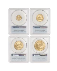 Set of 4 2011 Gold Eagles PCGS MS70 FS Flag Label
