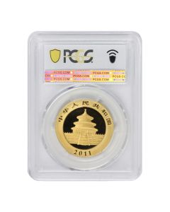 China 2011 Gold Panda 500 Yn PCGS MS70