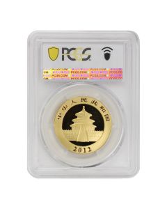 China 2012 Gold Panda 500 Yn PCGS MS70