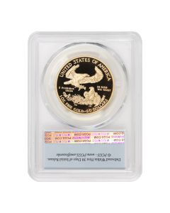 2012-W $50 Gold Eagle PCGS PR70DCAM FS Flag Label Obverse