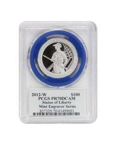 2012-W $100 Platinum Eagle PCGS PR70DCAM Mercanti Label