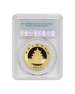 China 2013 Gold 500 Yn Panda PCGS MS70 FS Obverse

