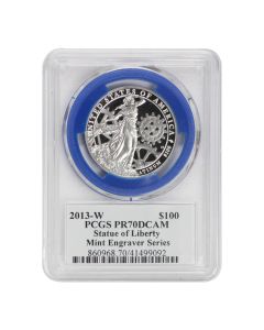 2013-W $100 Platinum Eagle PCGS PR70DCAM Mercanti Label