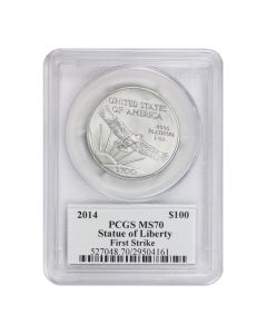 2014 $100 Platinum Eagle PCGS MS70 FS Mercanti Label