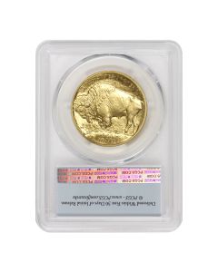 2014 $50 Gold Buffalo PCGS MS70 FS Flag Label Obverse