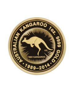 Australia 2014-P $100 Gold Kangaroo 25th Anniversary Proof w/ OGP