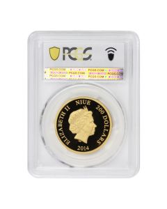 Niue 2014 Gold $200 Mickey Mouse Steamboat Willie PCGS PR70DCAM w/ COA