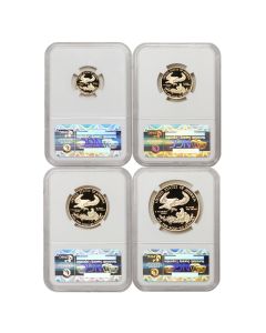 Set of 4 2014-W Gold Eagles NGC PF70UCAM Obverse