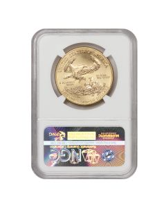 2015 $50 Gold Eagle NGC MS70 FDOI Liberty Label Obverse

