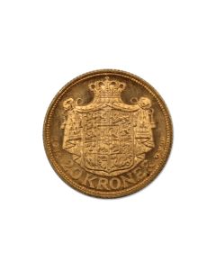 Denmark 1915 Gold 20 Kroner Christian X BU Obverse