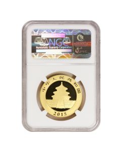 2015 Gold Panda 500 Yn NGC MS70 ER Obverse
