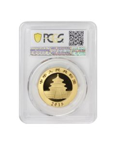 China 2015 500 Yn Gold Panda PCGS MS70